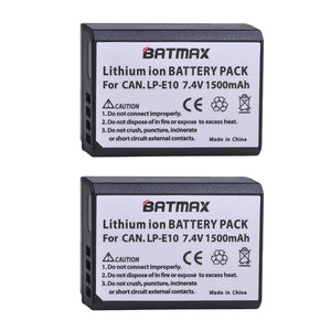 LP-E10 Battery & LCD Dual USB Charger for Canon 1100D 1200D 1300D Rebel T3 T5 T6 KISS X50 X70