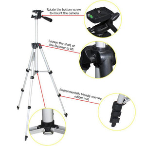 Tripod with Fluid Stabilizer and Phone Adapter