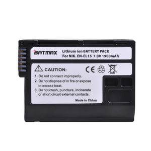 EN-EL15 & EN-EL15A Battery + Dual Charger for For Nikon Z6, Z7, D500, D600, D600E, D610, D750, D800, D800E, D810, D810A, D7000, D7100, D7200, D7500